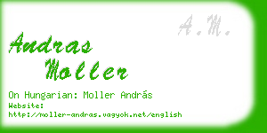 andras moller business card